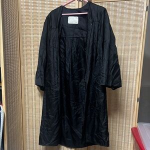 Black Satin Robe with 3/4 Sleeves